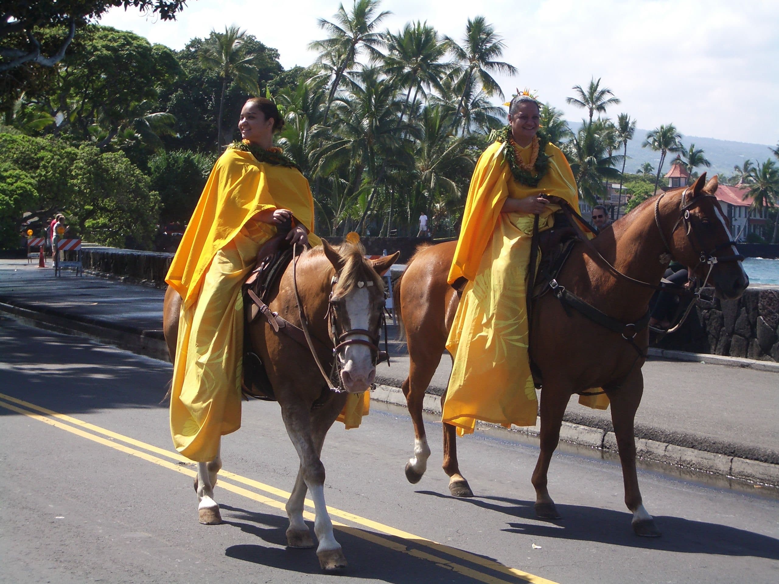 Horses on Ali'i Drive for the King Kamehameha Parade